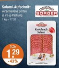 Salami-Aufschnitt von SORGER im aktuellen V-Markt Prospekt für 1,29 €