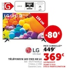 Téléviseur LED UHD 4K - LG en promo chez Hyper U Saintes à 369,00 €