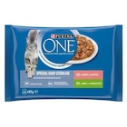 Purina ONE Sachets pour Chat Stérilisé au Saumon et à la Dinde 4 x 85 g - Purina ONE en promo chez Maxi Zoo Purina ONE Sachets pour Chat Stérilisé au Saumon et à la Dinde 4 x 85 g - Purina ONE dans le catalogue Maxi Zoo