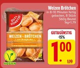 Weizen Brötchen Angebote von GUT&GÜNSTIG bei EDEKA Landshut für 1,00 €