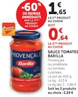 Sauce Tomates - Barilla en promo chez U Express La Rochelle à 0,64 €