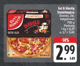 Steinofenpizza Diavolo Angebote von Gut & Günstig bei EDEKA Plauen für 2,99 €