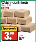 Weichholz-Briketts im Angebot bei Wreesmann in Altenburg Weichholz-Briketts Angebote bei Wreesmann Altenburg für 3,99 €