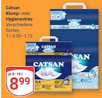 Klump- oder Hygienestreu von Catsan für 8,99 € bei GLOBUS im Angebot Klump- oder Hygienestreu von Catsan im aktuellen GLOBUS Prospekt