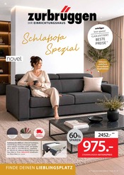 Aktueller Zurbrüggen Möbel & Einrichtung Prospekt in Rastede und Umgebung, "Schlafsofa Spezial" mit 4 Seiten, 11.06.2026 - 30.09.2026