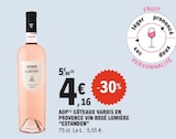 AOP côteaux varois en provence vin rosé lumière - ESTANDON dans le catalogue E.Leclerc