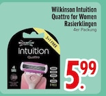 Intuition Quattro for Women Rasierklingen von Wilkinson im aktuellen EDEKA Prospekt für 5,99 €