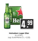 Aktuelles Heineken Lager Bier Angebot bei Hieber in Freiburg (Breisgau) ab 4,99 €