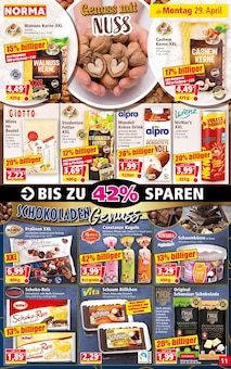 Schokolade im Norma Prospekt "Mehr fürs Geld" mit 16 Seiten (Erlangen)