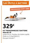 KIT TRONÇONNEUSE À BATTERIE MSA 60 C-B - Stihl - Rural Master à Perpignan KIT TRONÇONNEUSE À BATTERIE MSA 60 C-B - Stihl en promo chez Rural Master Perpignan à 329,00 €