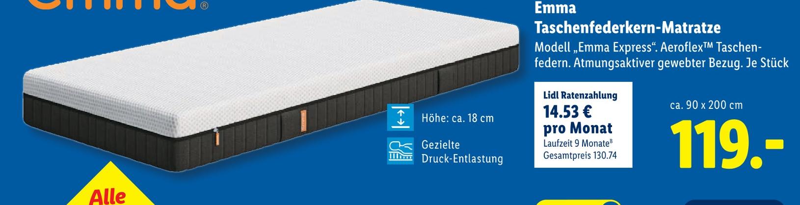 Taschenfederkern-Matratze