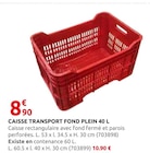 Rural Master Le Soler - Promo Caisse transport fond plein 40 L Promo Caisse transport fond plein 40 L à 8,90 € dans le catalogue Rural Master à Le Soler