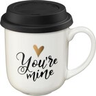 Kaffeebecher to go mit Silikondeckel "You're mine" Angebot in Kirchdorf Kaffeebecher to go mit Silikondeckel "You're mine" im aktuellen Prospekt bei dm-drogerie markt in Kirchdorf