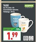 Tasse im Angebot bei Marktkauf in Unna Tasse Angebote von KESPER bei Marktkauf Unna für 1,99 €