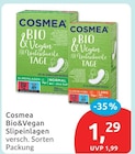 Bio&Vegan Slipeinlagen von Cosmea im aktuellen budni Prospekt