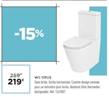 WC OPUS en promo chez Lapeyre Clichy à 219,00 €