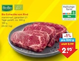 Entrecôte vom Rind Angebote von BioBio bei Netto Marken-Discount Lutherstadt Wittenberg für 2,95 €