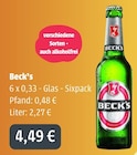 GetränkeLand Mayer - Beck's Angebot im Prospekt Beck's bei GetränkeLand Mayer im Prospekt "" für 4,49 €