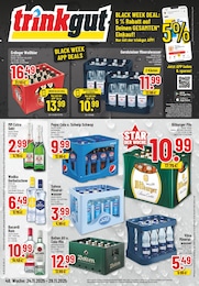 Trinkgut Prospekt für Dülmen mit 10 Seiten Trinkgut Prospekt für Dülmen: "Aktuelle Angebote", 10 Seiten, 24.11.2025 - 29.11.2025