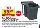Aktuelles Tret-Abfalltrenner Multi-Box duo L TB Angebot bei toom Baumarkt in Heilbronn ab 59,99 €