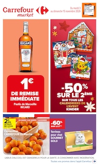 Catalogue Carrefour Market de la semaine 44, "Carrefour market", page 1, 03/11/2026 - 15/11/2026 Prospectus Carrefour Market en cours, "Carrefour market", page 1 sur 76