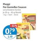 Für Genießer Saucen Angebote von Maggi bei V-Markt Augsburg für 0,79 €