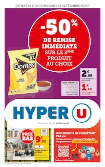 Prospectus Hyper U de la semaine "Hyper U" avec 1 page, valide du 17/09/2024 au 29/09/2024 pour Combourg et alentours