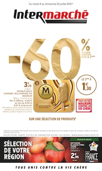 Prospectus Intermarché de la semaine "-60% DE REMISE IMMÉDIATE SUR LE 2ÈME" avec 1 pages, valide du 08/07/2025 au 20/07/2025 pour Oyonnax et alentours
