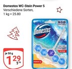 WC-Stein Power 5 im Angebot bei GLOBUS in Koblenz WC-Stein Power 5 Angebote von Domestos bei GLOBUS Koblenz für 1,29 €