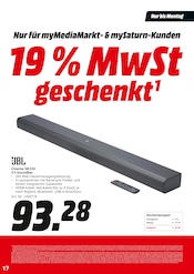 Lautsprecher im MediaMarkt Saturn Prospekt in Heilbronn Aktueller MediaMarkt Saturn Prospekt mit Lautsprecher, "19% MwSt geschenkt", Seite 17