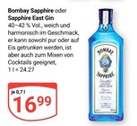 Bombay Sapphire im Angebot bei GLOBUS in Amberg Bombay Sapphire Angebote bei GLOBUS Amberg für 16,99 €