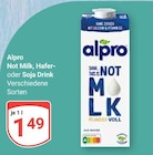 Not Milk im Angebot bei GLOBUS in Wiesbaden Not Milk Angebote von Alpro bei GLOBUS Wiesbaden für 1,49 €