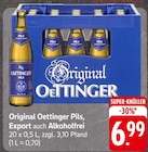 Original Oettinger Pils oder Export auch Alkoholfrei Angebote von Oettinger bei E center Bietigheim-Bissingen für 6,99 €