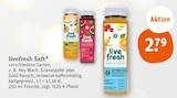 Saft Angebote von livefresh bei tegut Aalen für 2,79 €