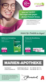 Aktueller mea - meine apotheke Prospekt (Kleinheubach, 4 Seiten zum blättern mea - meine apotheke Prospekt Unsere August-Angebote mit 4 Seiten
