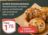 Aktuelle Wecker Angebote bei GLOBUS in Krefeld Aktuelles Kürbiskernbrötchen Angebot bei GLOBUS in Krefeld ab 1,75 €