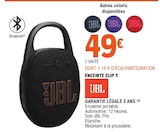 Enceinte Clip 5 - JBL - E.Leclerc Enceinte Clip 5 - JBL à 49,00 € dans le catalogue E.Leclerc