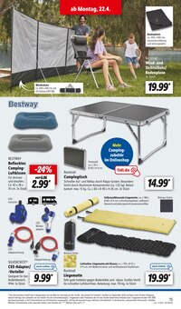 Campingbett Angebot im aktuellen Lidl Prospekt auf Seite 19