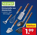 Küchenhelfer aus Akazienholz im Netto Marken-Discount Prospekt Küchenhelfer aus Akazienholz von Kesper im aktuellen Netto Marken-Discount Prospekt für 1,99 €