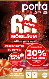 Aktueller porta Möbel Prospekt porta Möbel Prospekt mit 4 Seiten