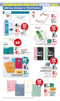 Promotion Fournitures Scolaires dans le prospectus Hyper U, valable du 06/01/2026 au 18/01/2026 Promo Fournitures Scolaires dans le catalogue Hyper U du moment à la page 56