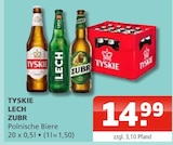 Tyskie bei Getränke Oase im Prospekt "" für 14,99 €