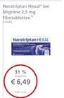 LINDA Premiumapotheke Losheim - Naratriptan Hexal bei Migräne 2,5 mg Filmtabletten Angebot im Prospekt Naratriptan Hexal bei Migräne 2,5 mg Filmtabletten bei LINDA Premiumapotheke im Losheim Prospekt für 6,49 €