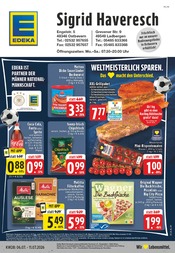 EDEKA Supermarkt Prospekt der aktuellen Woche mit 24 Seiten, gültig von 06.07.2026 bis 11.07.2026, in Tecklenburg und Umgebung Aktueller EDEKA Supermarkt Prospekt in Tecklenburg und Umgebung, "Aktuelle Angebote" mit 24 Seiten, 06.07.2026 - 11.07.2026