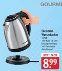 Edelstahl-Wasserkocher Angebote von GOURMETmaxx bei famila Nordost Elmshorn für 8,99 €