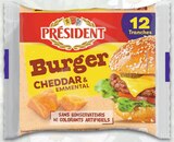 Tranches Burger Cheddar & Emmental - PRÉSIDENT en promo chez Intermarché Hyper Tranches Burger Cheddar & Emmental - PRÉSIDENT dans le catalogue Intermarché Hyper
