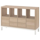 Regal mit Untergestell mit 2 Türen/4 Schubladen/Eicheneff wlas Angebote von KALLAX bei IKEA Gießen für 174,99 €