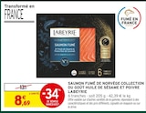 Saumon Fumé Collection du Goût Huile de Sésame et Poivre Noir de Sarawak - Labeyrie en promo chez Intermarché Express Nice à 8,69 €