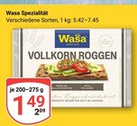 Vollkorn Roggen im Angebot bei GLOBUS in Siegen Vollkorn Roggen Angebote von Wasa bei GLOBUS Siegen für 1,49 €