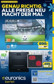 Aktueller EURONICS Prospekt mit Fernseher, "GENAU RICHTIG. ALLE PREISE NEU MACHT DER MAI.", Seite 1